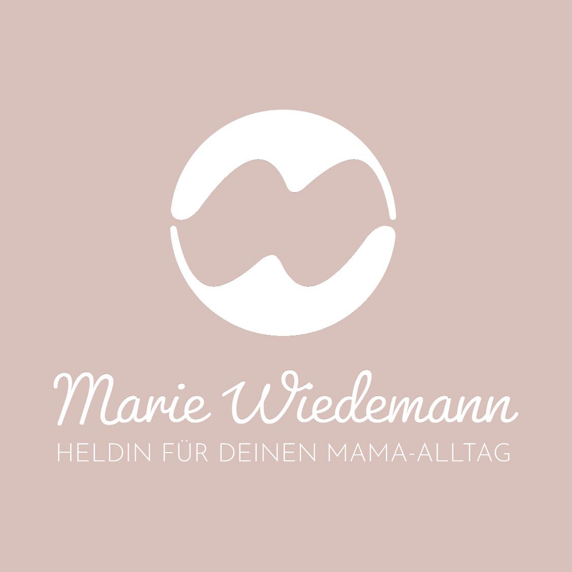 Logo in Negativvariante für Mama-Coach Marie Wiedemann