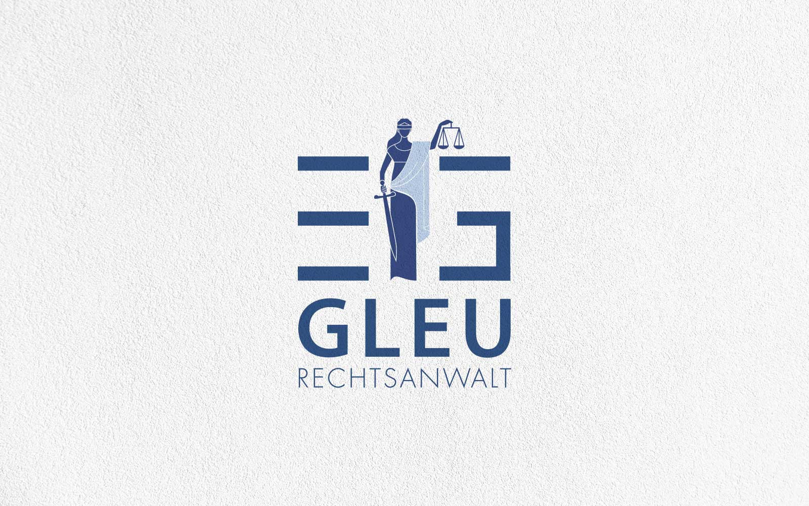 Logo des Rechtsanwaltes Eric Gleu aus Neubrandenburg, das LOGO Media Werbeagentur entwickelt hat.