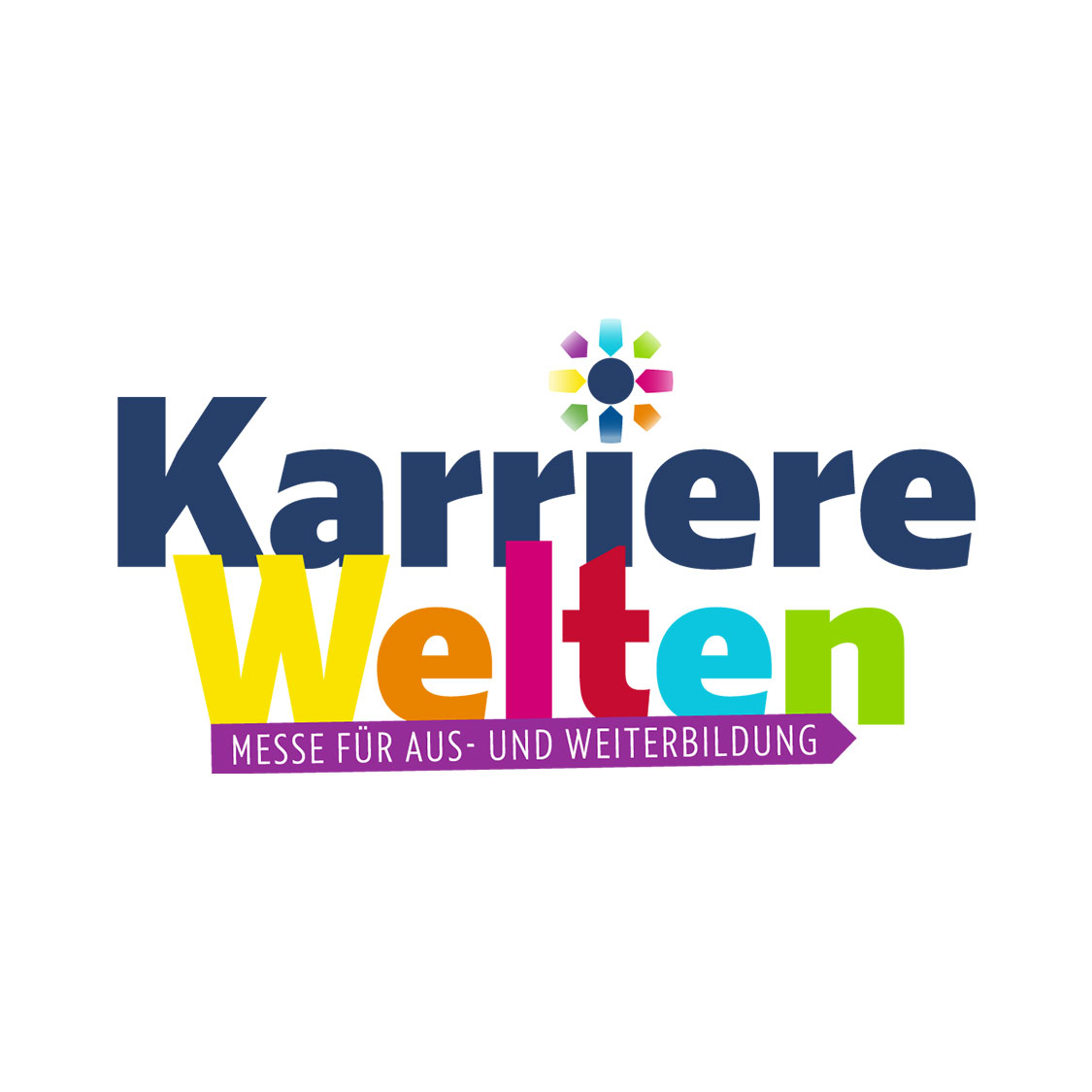 Ansicht des Logos auf weißem Hintergrund für die Messe KarriereWelten in Neubrandenburg