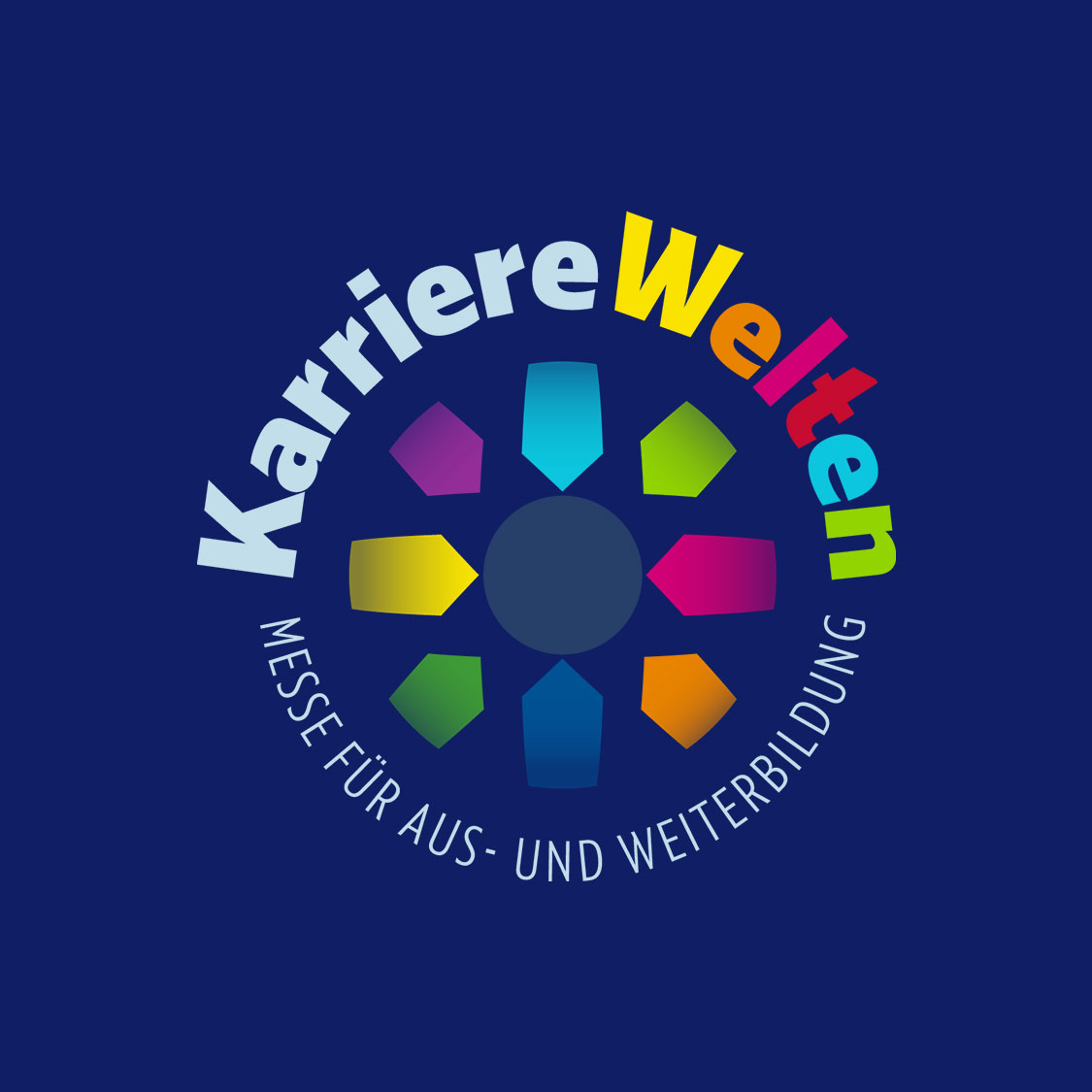 Ansicht des Logos in runder Form für die Messe KarriereWelten in Neubrandenburg