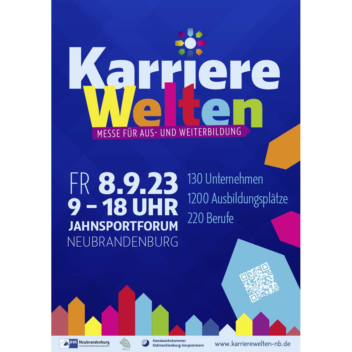 Ansicht des Plakates für die Messe KarriereWelten in Neubrandenburg
